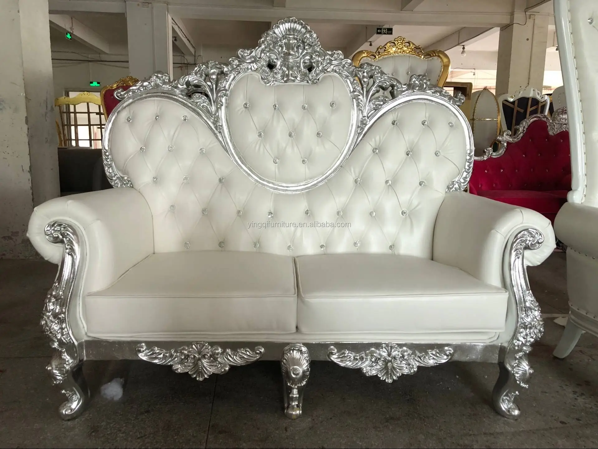 Silver Wedding Hall Loveseat Sofa For Sale Buy Wedding Hall Loveseat