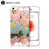 custom print back cover for iphone 5s case, transparent clear hard case for iphone 5 5s SE design case