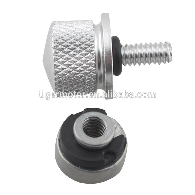 Stainless Steel Seat Bolt Rear Mount Screw Chrome with Nut Kit for Harley Davidson 1996-2019 