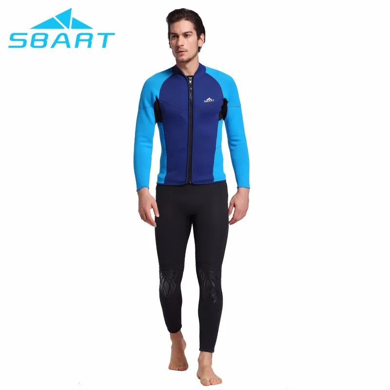 Sbart 2mn Mens Long Sleeve Neoprene T Shirt Upf50+ Thermal Swim Shirt