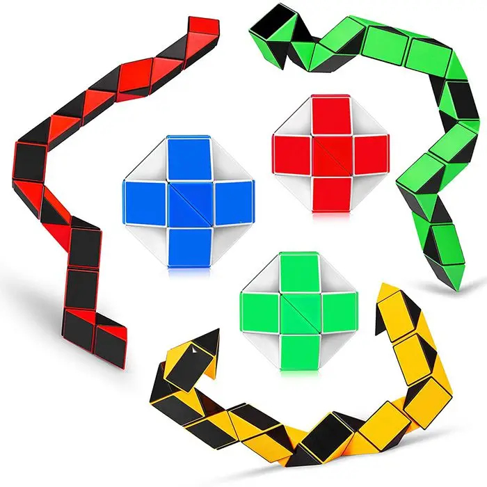 スピードキューブスネークルーラーツイストフィジェットキューブパズルパックステッカーレスマジックスネークゲームおもちゃコレクション子供のための頭の体操 Buy Snake Cube Puzzle Twisty Cube Puzzle Snake Cube 24 Product On Alibaba Com