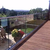 cheap deck railing aluminum u channel glass railing design