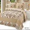 Crochet flower design microfiber quilt bedspread patchwork