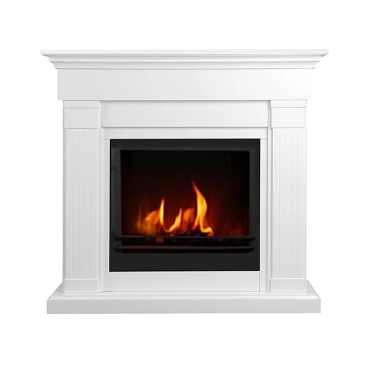 Wf0278 White Mantel Competitive Price Wood Bio Ethanol Fireplace