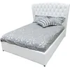 Matrix White Faux Leather Bed