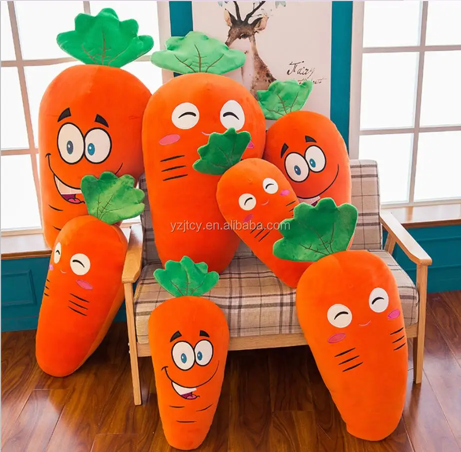 1pc verdura carota giocattoli verdure grandi mano calda peluche cuscino farcito peluche morbido peluche cuscino carota regalo per bambini adulti 