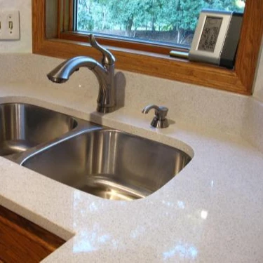 White Sparkle Sand Quartz Stone Kitchen Countertop Crystal White