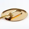 Boreal Europe style receive dish furnishing articles metal circular stainless steel tray rainbow color fruit tea tray