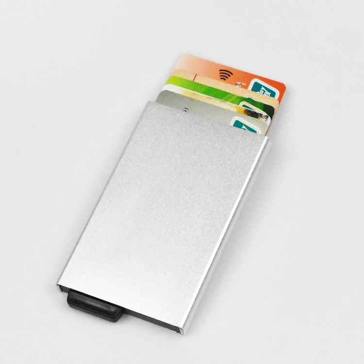 
wholesale custom 2020 new arrival men metal wallet pop up RFID Blocking cheap aluminium credit card holder 