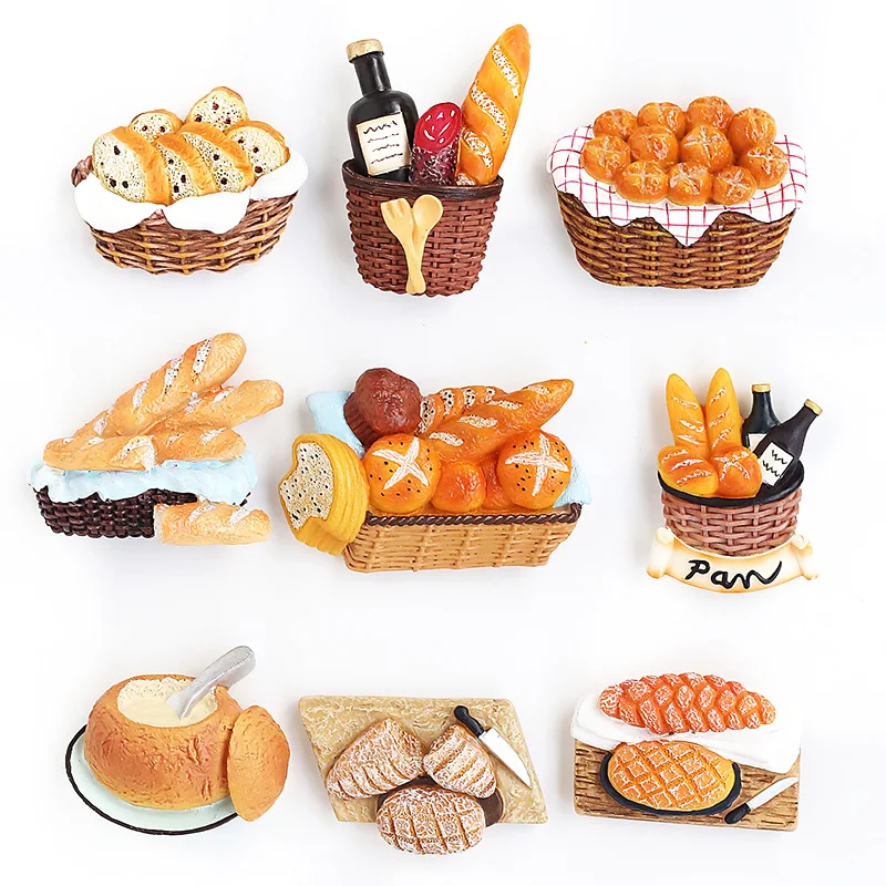 Custom Resin Chopping Block Artificial Food 3D Resin Fridge Magnet Imitated Wood Refrigerator Magnets