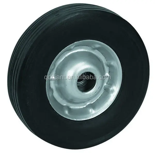 Heavy Duty New Industrial 10" x 2.75" Solid Rubber and Metal Rim Wheel