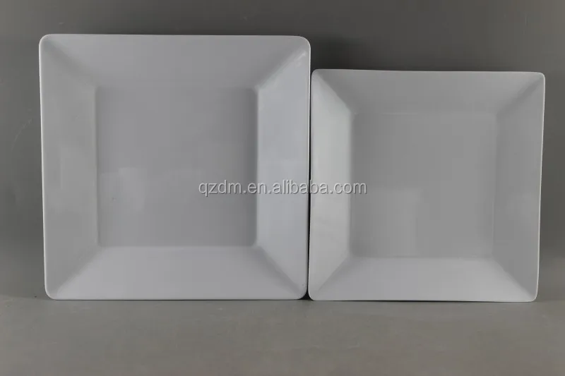 8-9" Melamine Square Plate , White Melamine plate