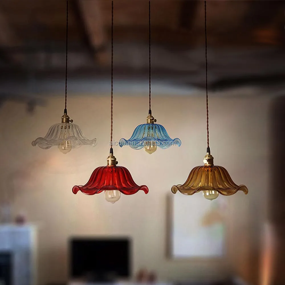 Decoratieve verlichting met rood groen blauw zwart vintage edison ... Keuken rood groen