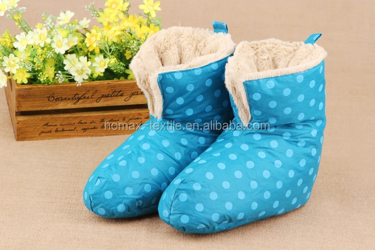 Cotton Fabric Feather And Down Filled Women Indoor Slippers Buy Down Slippers,Cotton Slipper