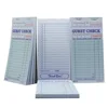 Offset popular kitchen guest check with stapled binding and 450gsm grwy chip board