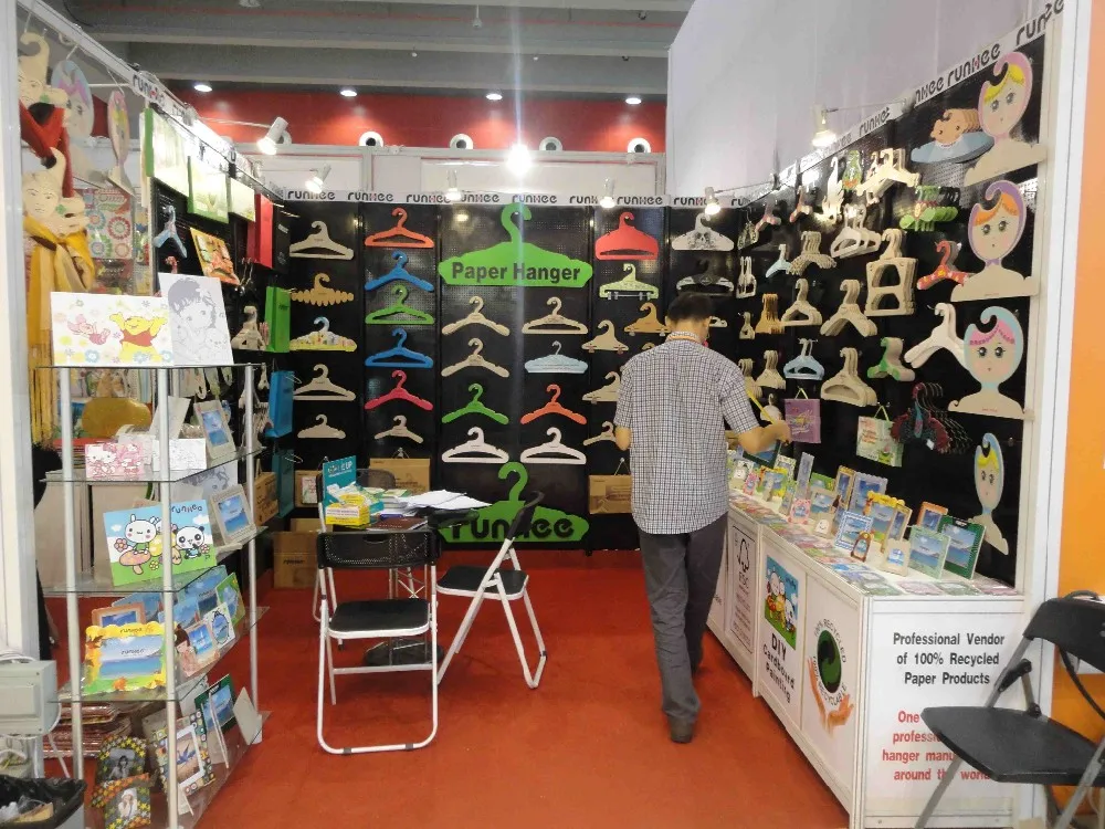 Recycled Paper Fabric Sample Hanger Customizable Logo Textile Display Hanger