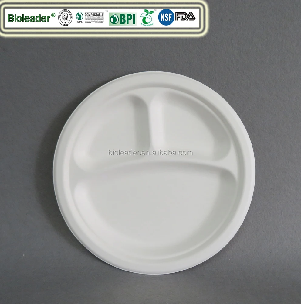 Disposable 3 Divided Compartment Paper Plates Buy Divided Paper