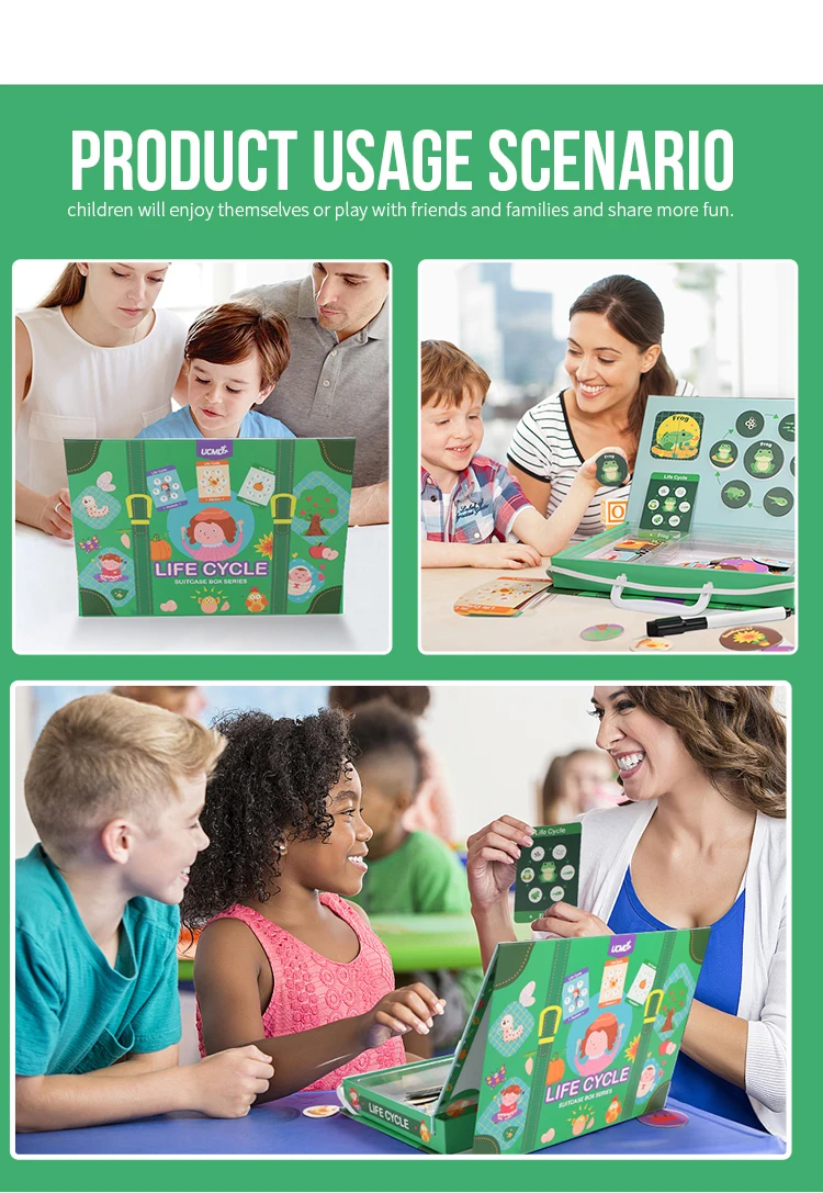 Plant and Animal Magnetic Puzzle Educational Kids Toys Life Cycle Puzzle details