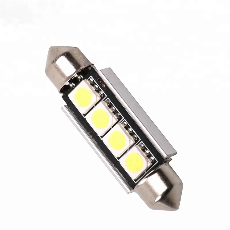 Car led License Plate Light Festoon 5050 4smd led Bulb festoon dome lamp DC 12V