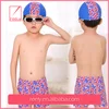 OEM 90%nylon+10%polyester small broken flower underwear with swimming cap for boys'swimwear beach shorts /swim trunks