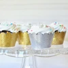 Glitter Cupcake Wrappers Birthday Wedding Gold Wrappers Bachelorette Bridal Shower, Baby Shower Decorations Graduation Deco