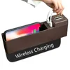 Car Seat Pockets Catch Seat Gap Filler for Cellphone Wallet Coin Key with Wireless Charger