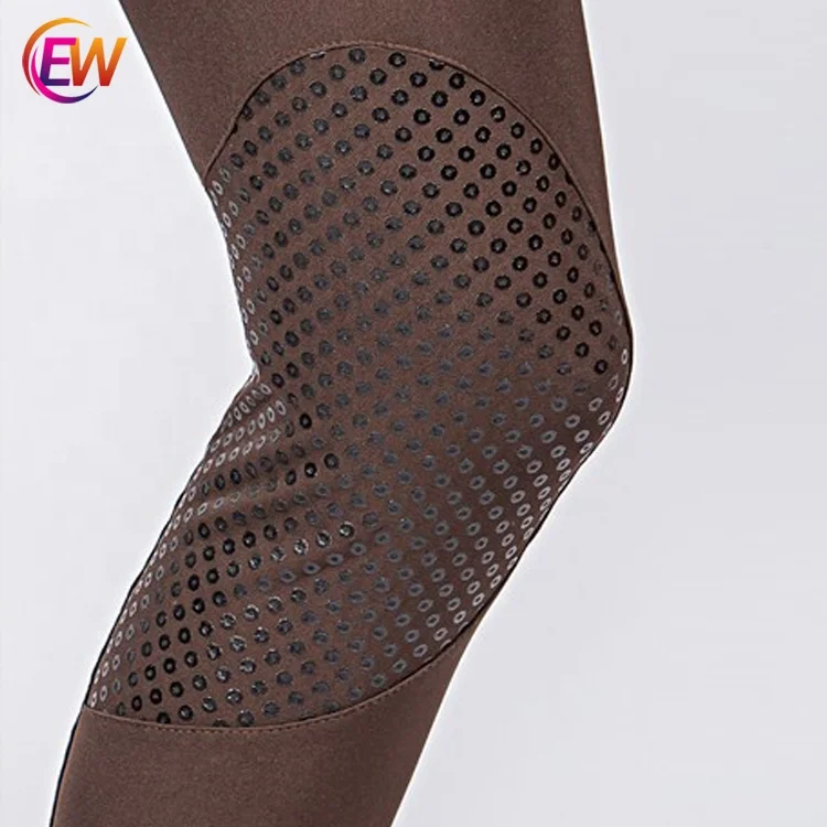Women Active Silicone Grip Full Seat Horse Riding Clothing Breeches, Polyester Spandex Horse Riding Pants