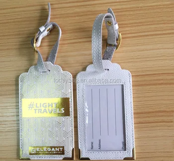 luxury metal luggage tags