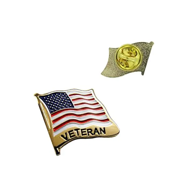 Wholesale Custom Us Veteran Flag Enamel Metal Lapel Pin Badge Buy Enamel Pincustom Enamel Pin 5505