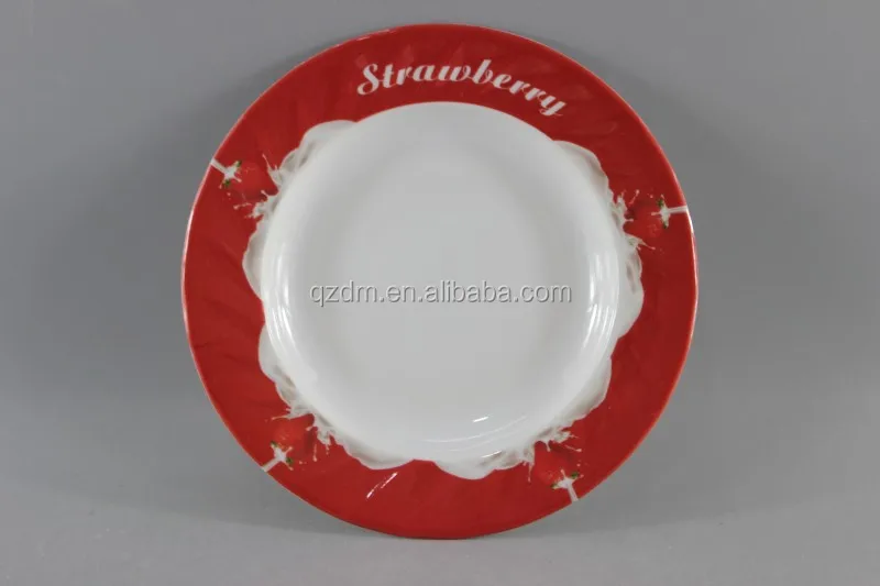 Strawberry Melamine Plate Plastic Dishes Sales promotion