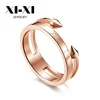 New Simple Modern Roman Numerals Rose Gold Plated Nail Ring For Women