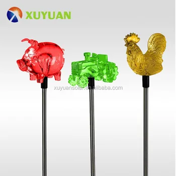 New Garden Solar Lights Outdoor Decorative Fiber Optic Pig Stake With Color Changing Warm White Led New Garden Solar Lights Outdoor Decorative Fiber Optic Pig Stake With Color Changing Warm White Led
