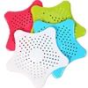 Home bathroom star shaped silicone sink strainer silicone hair catcher