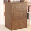 3 drawers leather wood file cabinet home office supplies storage organizers