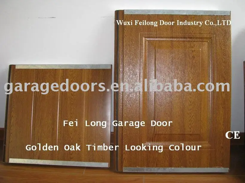 Timber Wood Looking Automatic Steel Garage Door Ce Iso