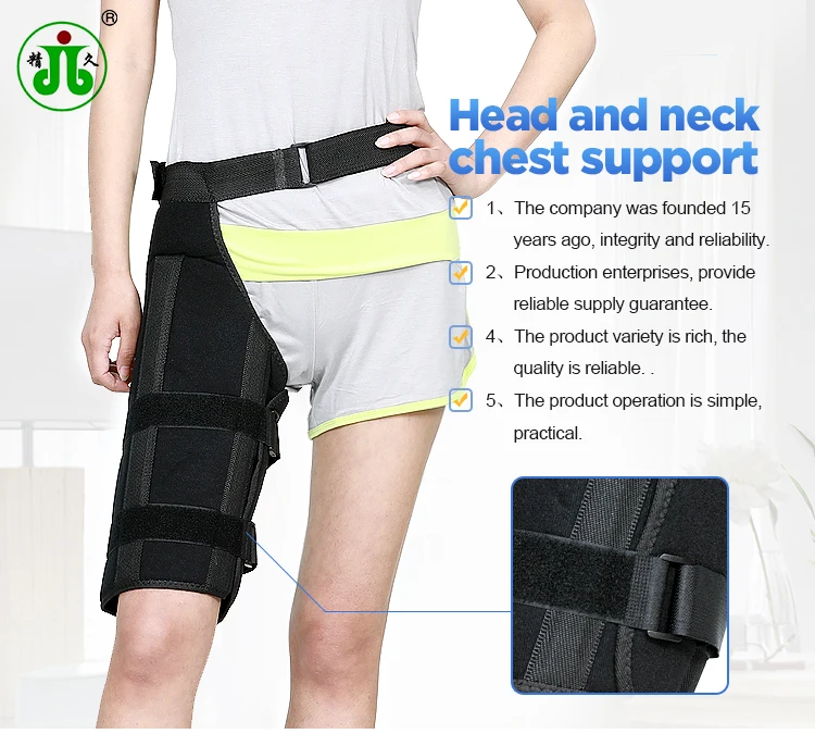 Adjustable plastic hinge thigh leg stabilizer braces support, View