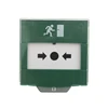 Conventional DPDT Dual switches Resettable reset key Green emergency fire alarm push button manual call point price for sales