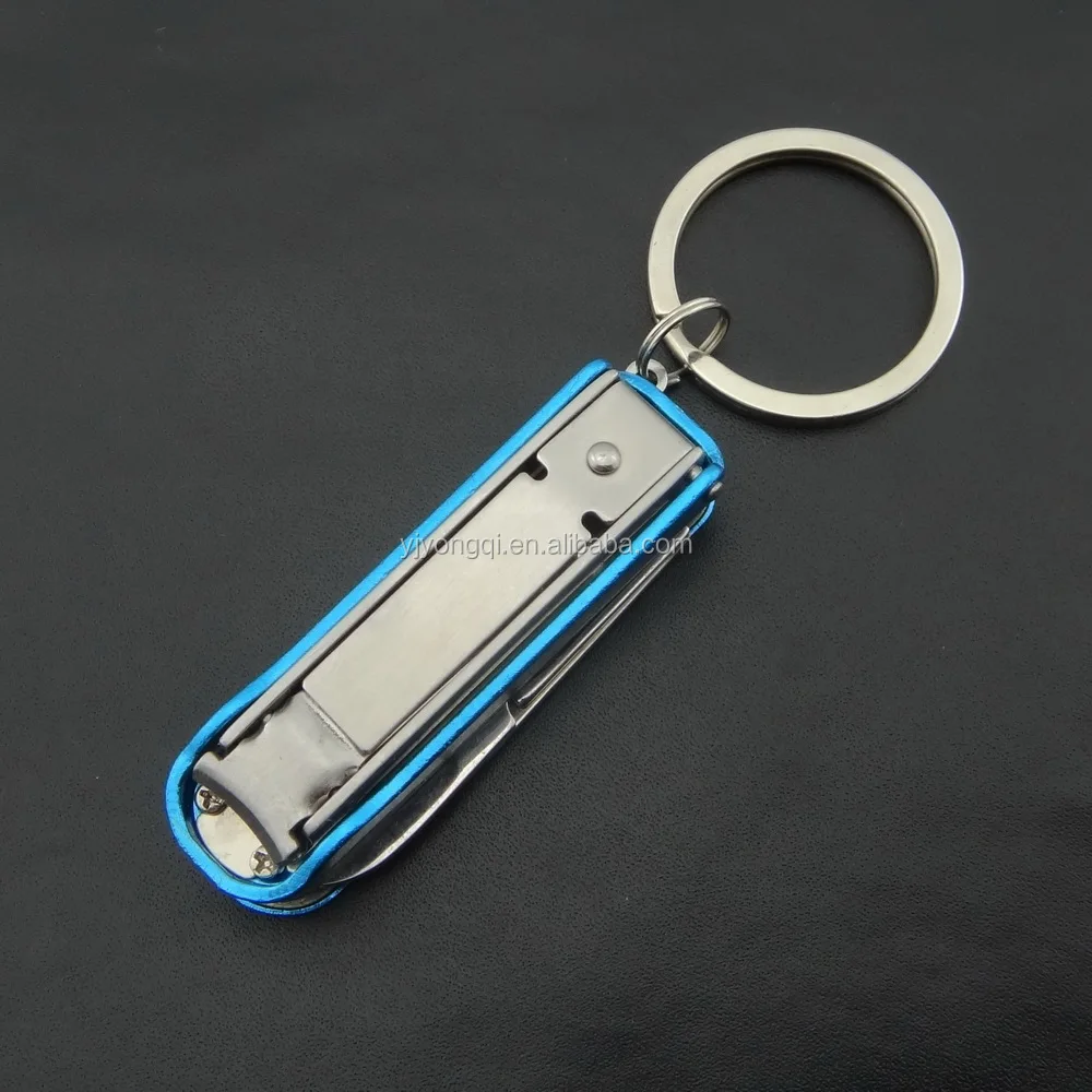 Portable Keychain Nail Clippers Nail File Pocket Knife With Scissors 5