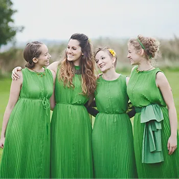 Emerald Green Maid of Honor Dress