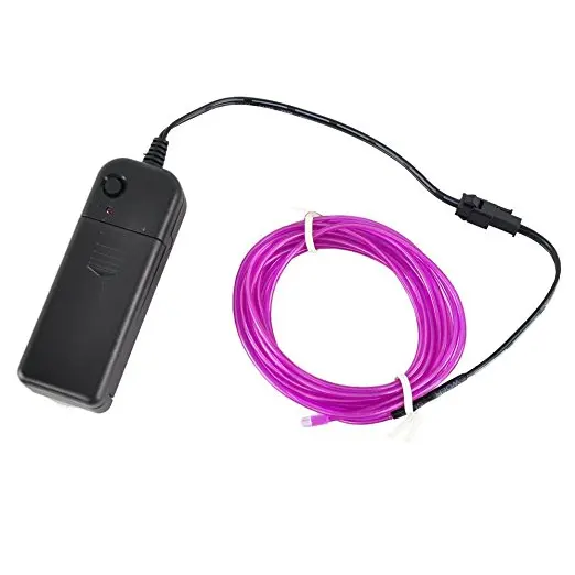 3M 9.6ft Flexible Neon Light EL Wire Rope Tube + Controller Amazingly Bright New Generation of Micro LEDs for Indoor and Outdoor