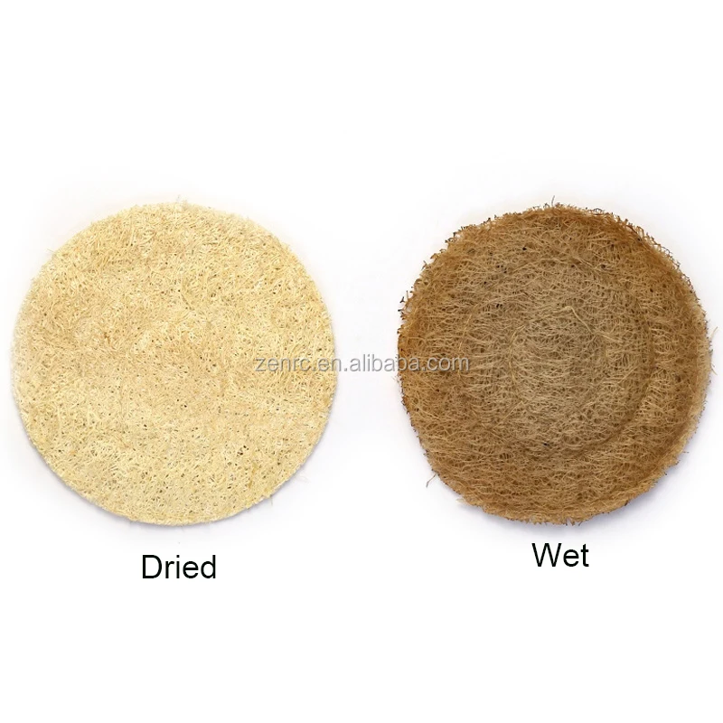 Ecology Culture Raw Aged Loofah Sponge Kitchen Mat for Tea Cup Kettle Roaster