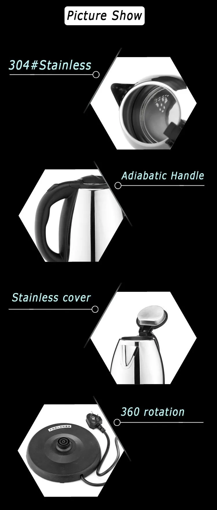 2018 Autoshutoff Cheap Home Appliances 1.8l Electrical Jug Kettle Sus 201 Water Boil Dry