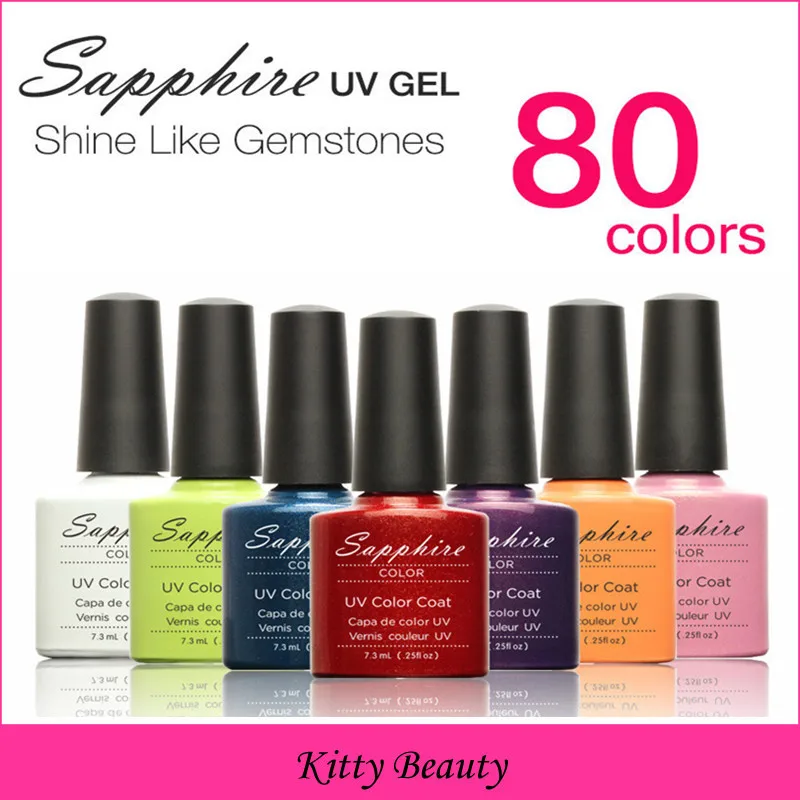 Color No1 31 Brand Nail Art Sapphire Nail Gel 80 Fashion Colors UV Gel Polish