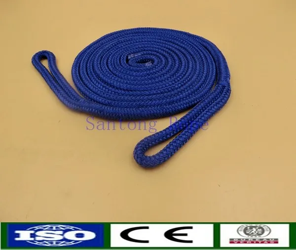 Double braided 12mm diameter OEM marine better qualitydock rope for mooring in kayak accessory marine supplier