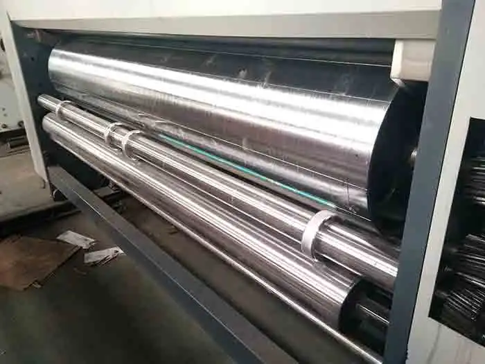 Full automatic 3 colour color flexo die cutting slotting and printing machine