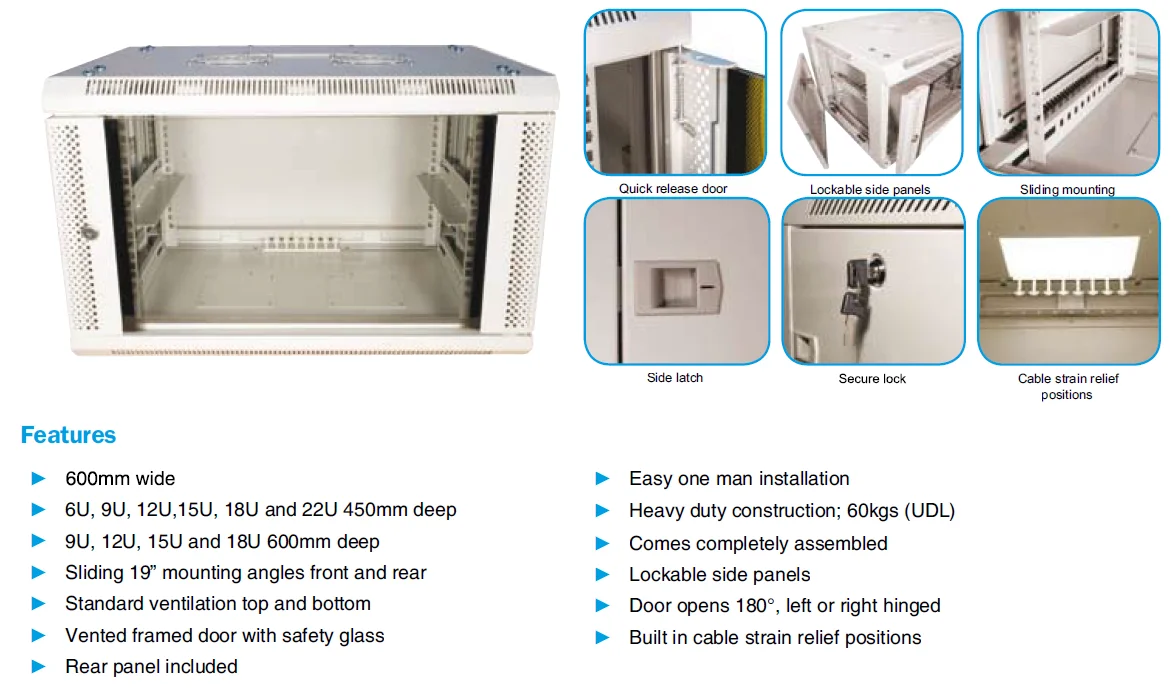 19 Inch 6U Wall Mounted Cabinets| Alibaba.com