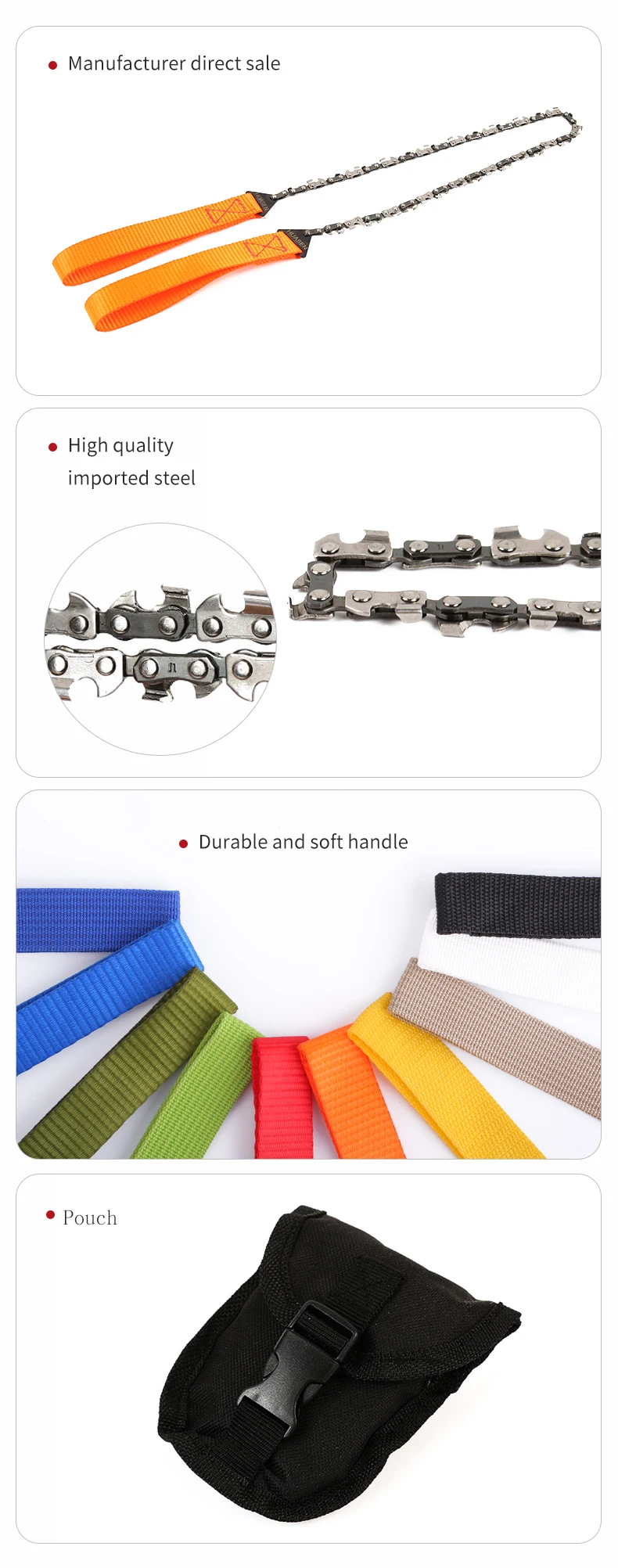 Survival Hand Saw Portable Folding Small Pocket Chainsaw For Camping