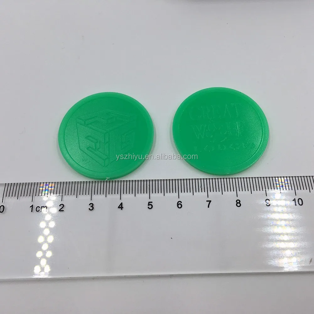 Different Size Cheap Custom Embossed Plastic Token Coins Buy Token