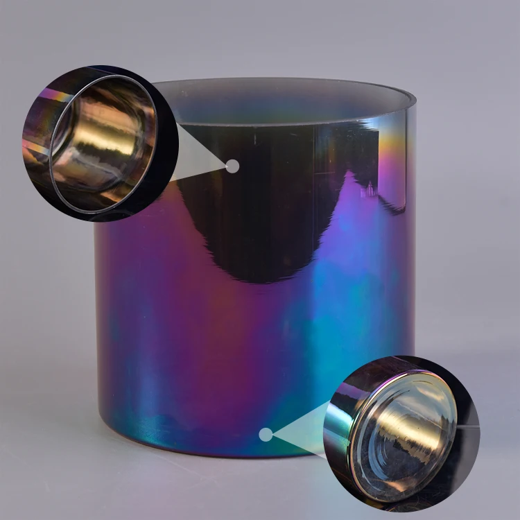 Wholesale cylinder sprayed glass candle holders home decoration