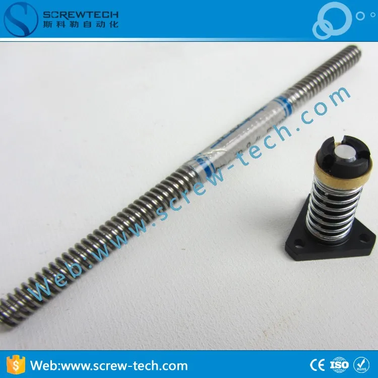 High Accuracy Low Friction Lead Screw With Antibacklash Screw Nut